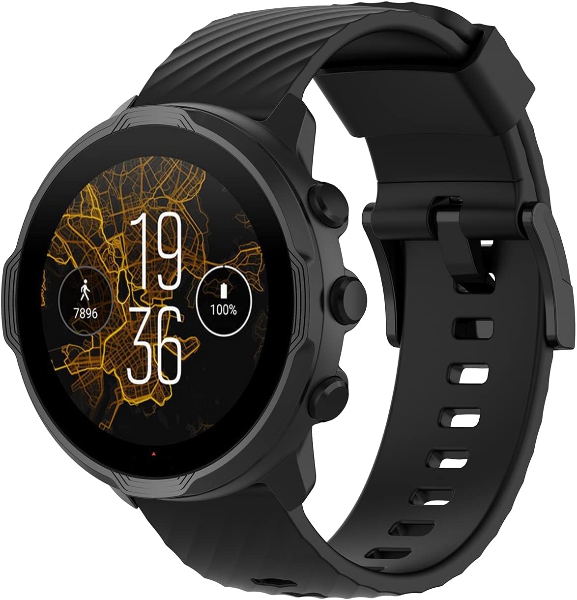 TenCloud Correas de repuesto compatibles con Ticwatch Pro 5, correas de reloj ajustables de silicona suave impermeable, pulsera deportiva de 0.99