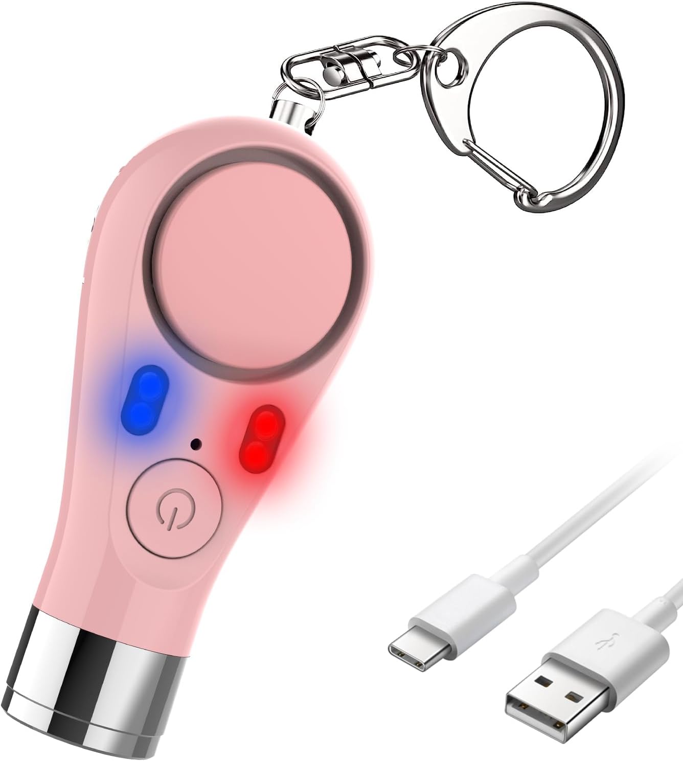 FUVISION Alarmas personales para mujer, alarma de seguridad personal para mujeres, alarma personal con sirena de 135 DB, luces de calentamiento