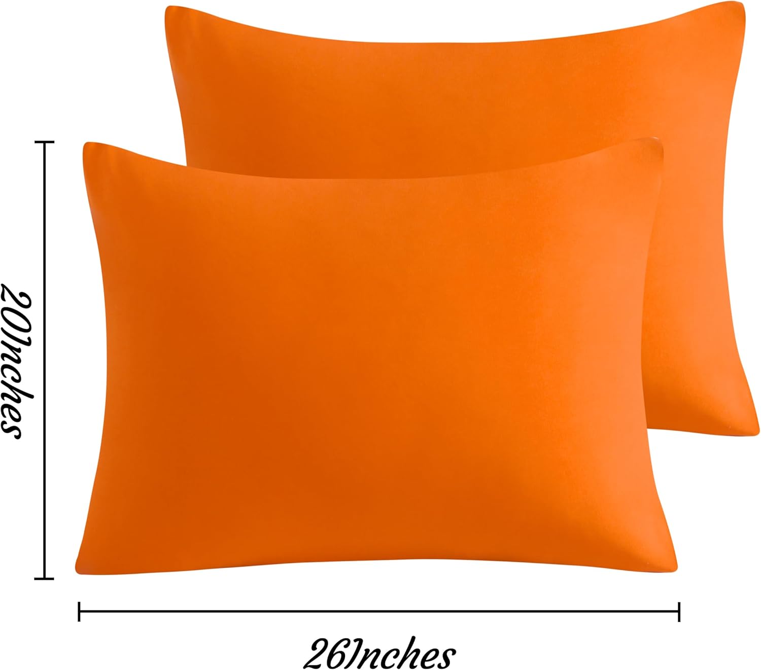 NTBAY Juego de 2 fundas de almohada estándar, paquete de 2 fundas de almohada de microfibra cepillada de 20 x 26 pulgadas, suaves, resistentes a las