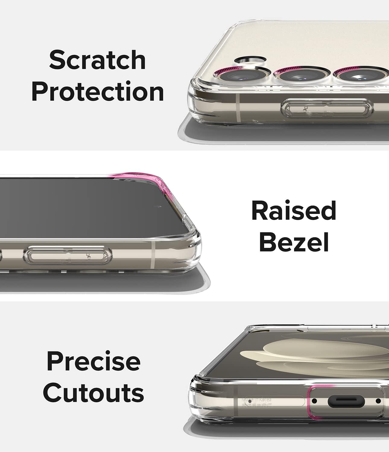 Ringke Fusion evita manchas grasas Compatible con Samsung Galaxy S23 Plus, tecnología antihuellas, fácil de sostener, se siente aterciopelada suave