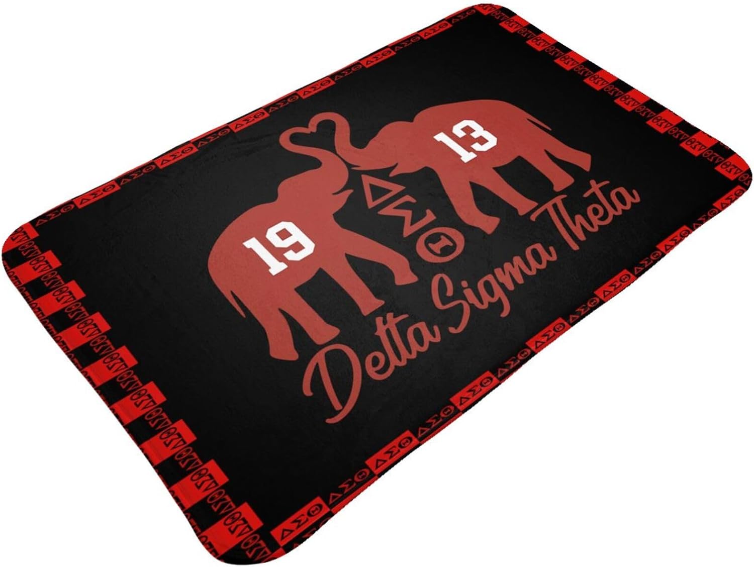 Alfombra de juego con logotipo de elefante, 20 x 32 pulgadas, antideslizante, suave, para sala de estar, comedor, puerta delantera, entrada exterior