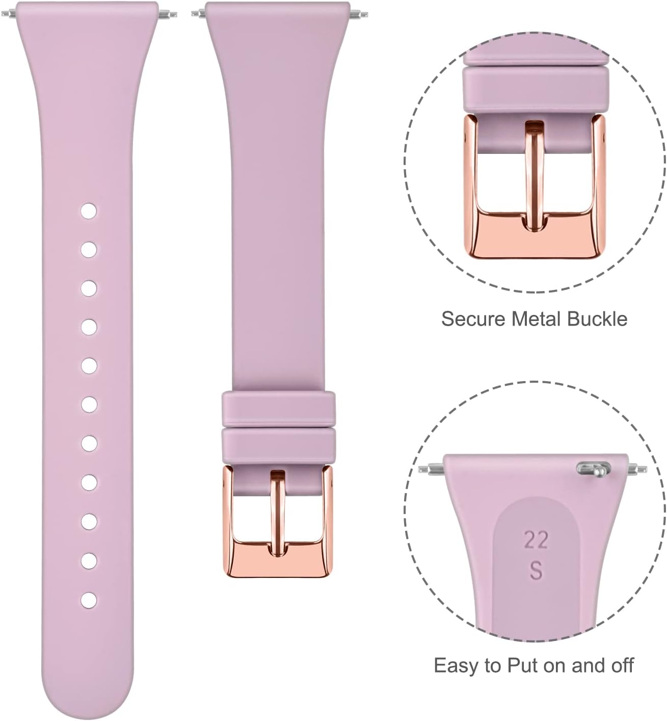 Tobfit Correas de reloj deportivas delgadas compatibles con Fitbit Versa 2 correas para mujeres y hombres, correas de repuesto de silicona
