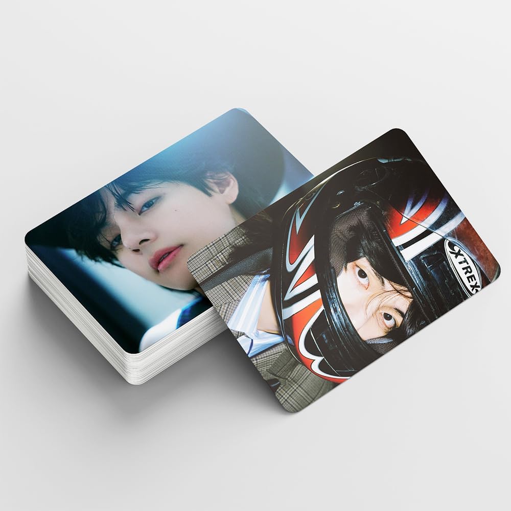 V Layover – Juego de tarjetas fotográficas de 55 piezas 2023 V Tae Hyung Solo Album Layover Lomo Cards Bangtan Boys Merchandise Regalo para