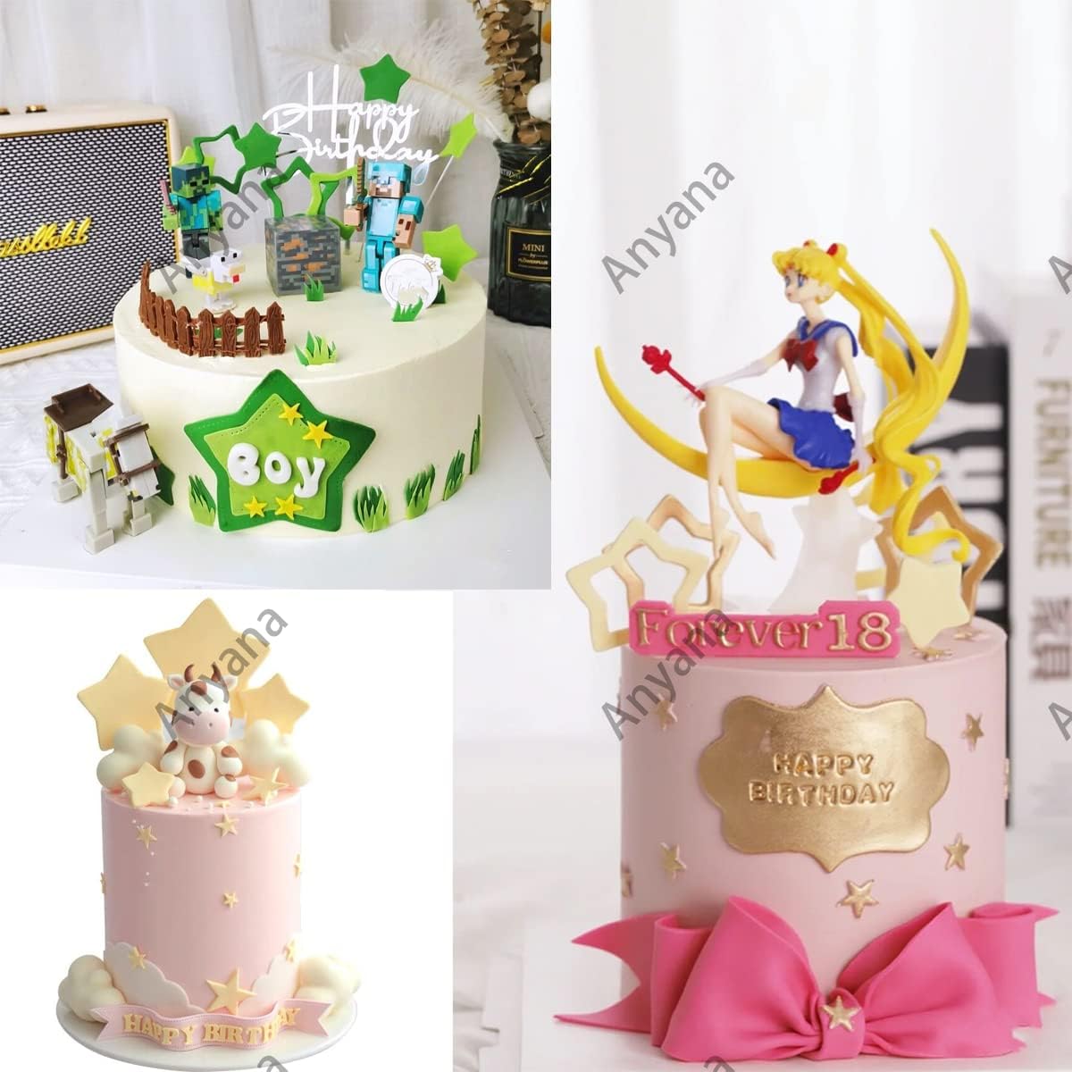 Anyana plástico 10 unids set 3D Gingerbread Star Navidad decoración fondant donut Cookie nesting cutters kit galleta pastelería molde para árbol de