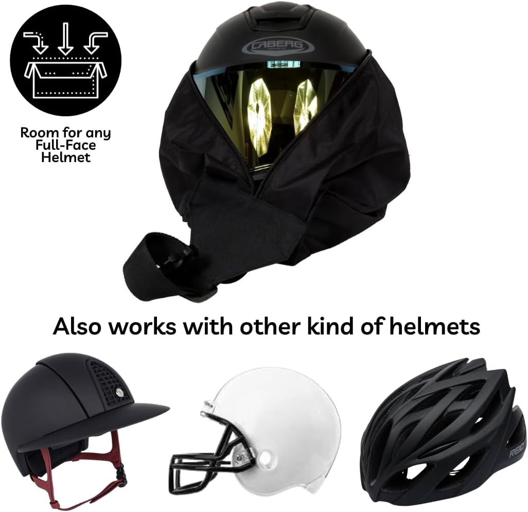 Pigmalion Bolsa para casco de motocicleta  Cinturón innovador y plegable para llevar casco  La alternativa de mochila inteligente para motocicleta