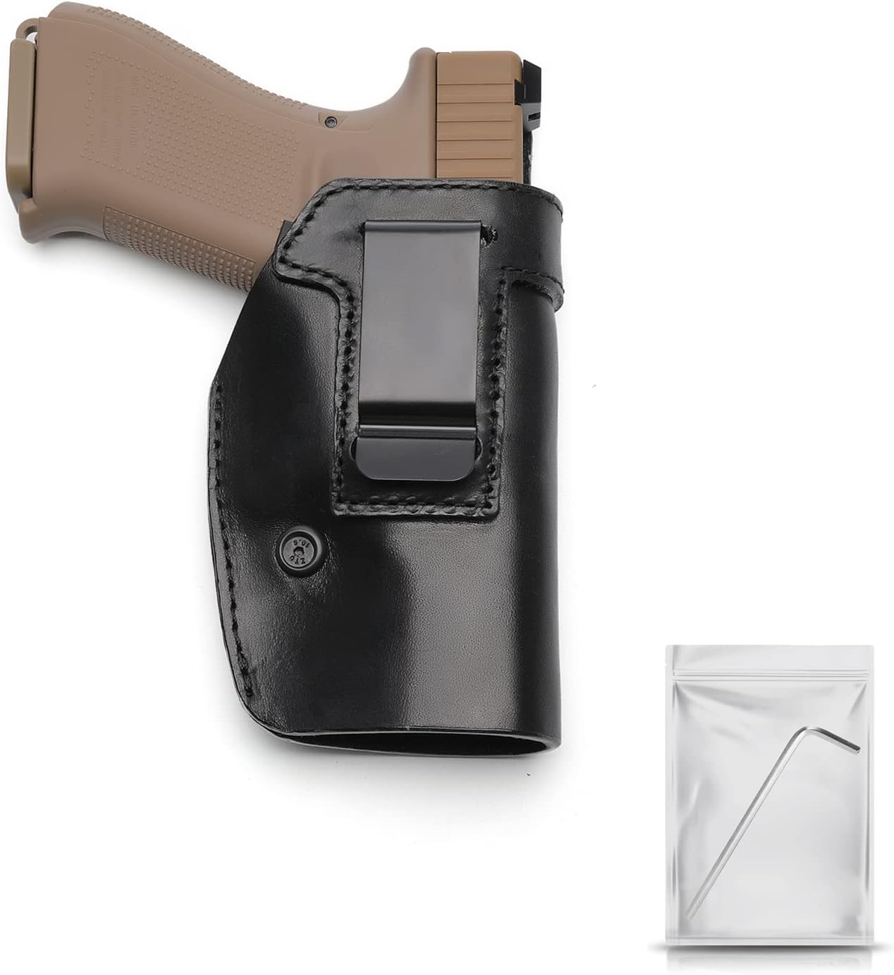 Funda de cuero IWB para transporte oculto compatible con Glock 171922314243Taurus G2CG3CG3M&P Shield 0.354inSig Sauer P226P229SP2022P320