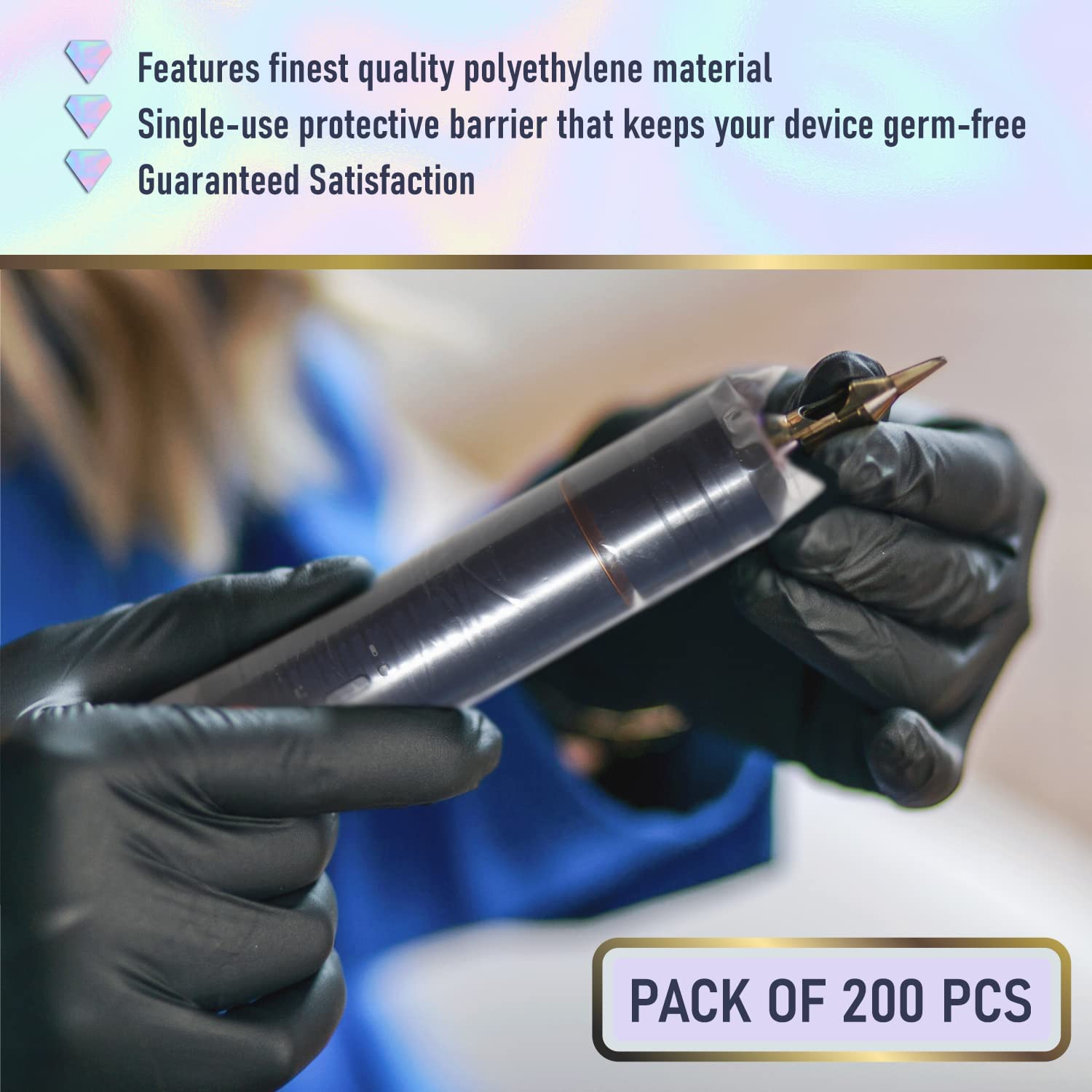 BRAWNA Cubiertas inalámbricas para bolígrafo de máquina PMU – Cubierta de máquina de microagujas – Suministros de PMU – Paquete de 400 – Color –