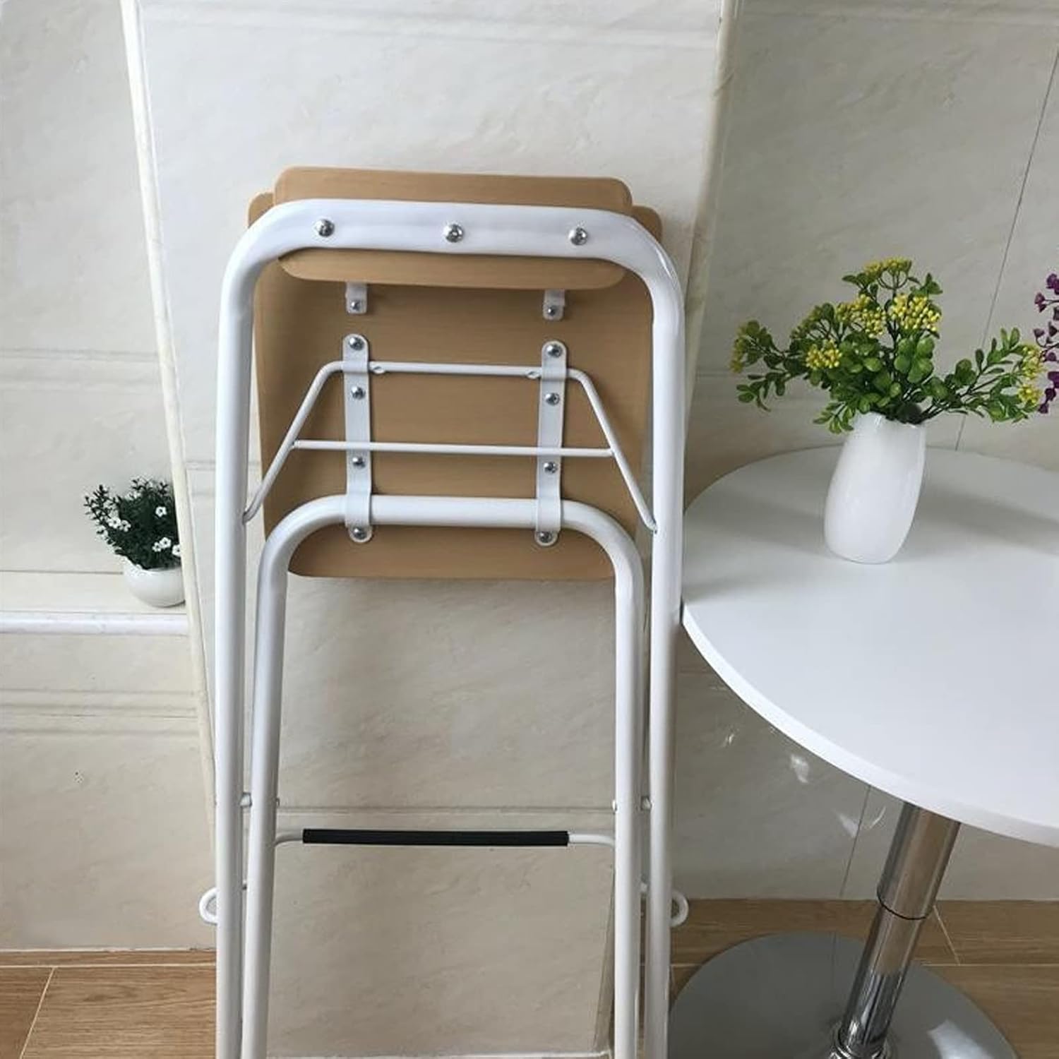 Modern Taburete de bar plegable con altura de mostrador para adultos, silla alta plegable para desayuno, taburete cuadrado de fiesta de oficina,