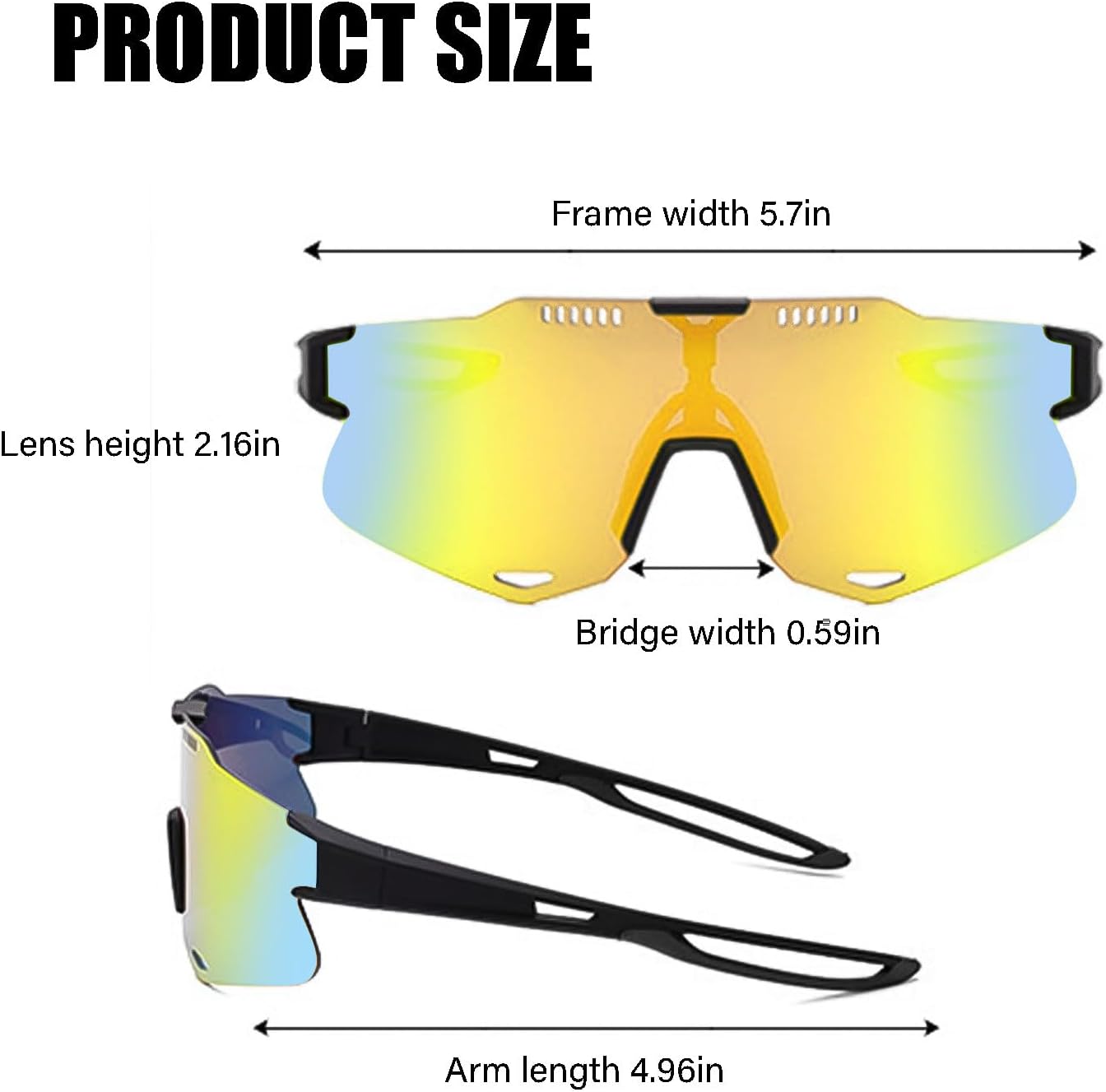 MICOTA Lentes de sol polarizados deportivos para hombres y mujeres, lentes de sol UV400 para deportes al aire libre, ciclismo, conducción, pesca,