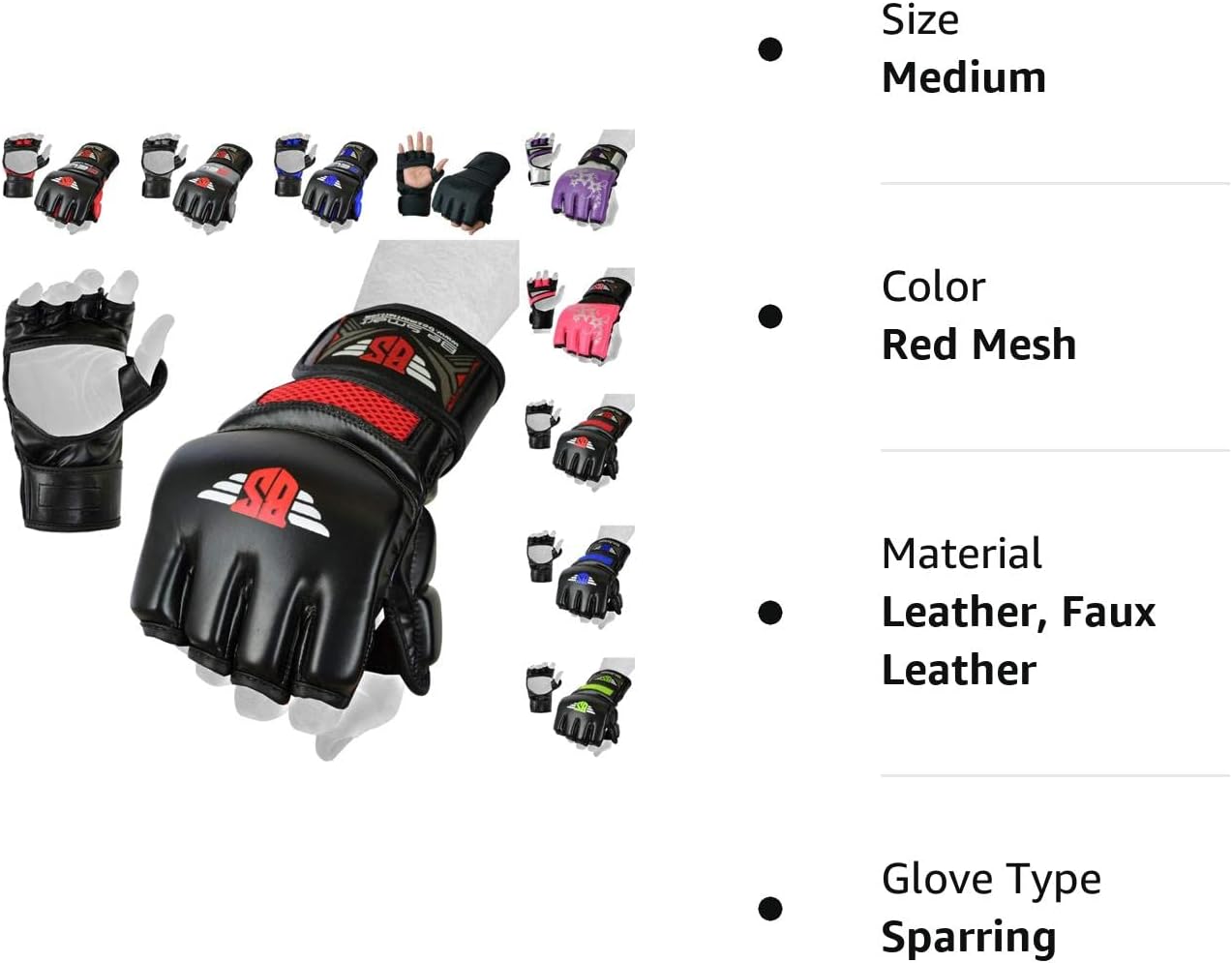 Guantes de MMA, guantes de kickboxing UFC, guantes de entrenamiento de MMA, equipo de entrenamiento de artes marciales mixtas, guantes de