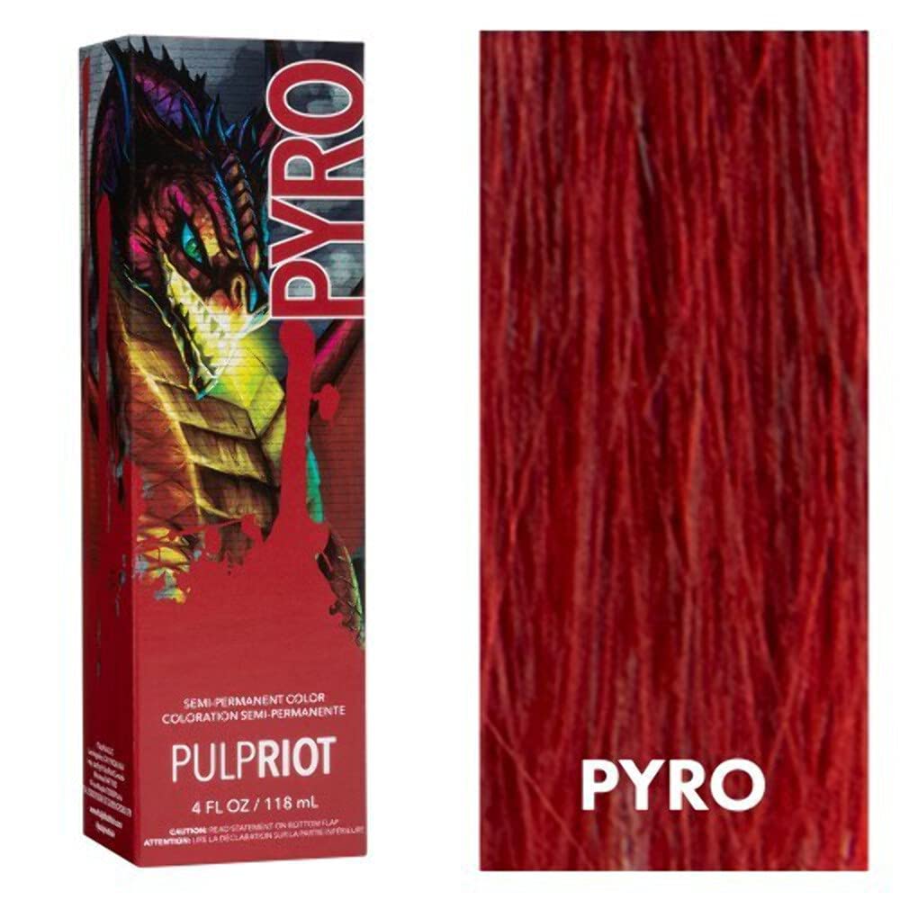 P.R. Pulp Riot Tinte semipermanente para el cabello, 4 onzas, Pyro, 4 onzas líquidas (paquete de 1)