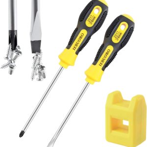 Destornillador ranurado y Phillips, PH2 destornillador de cabeza cruzada de 6 pulgadas de largo y destornillador de hoja plana, 2 paquetes de Destornillador ranurado y Phillips, PH2 destornillador de cabeza cruzada de 6 pulgadas de largo y destornillador de hoja plana, 2 paquetes de