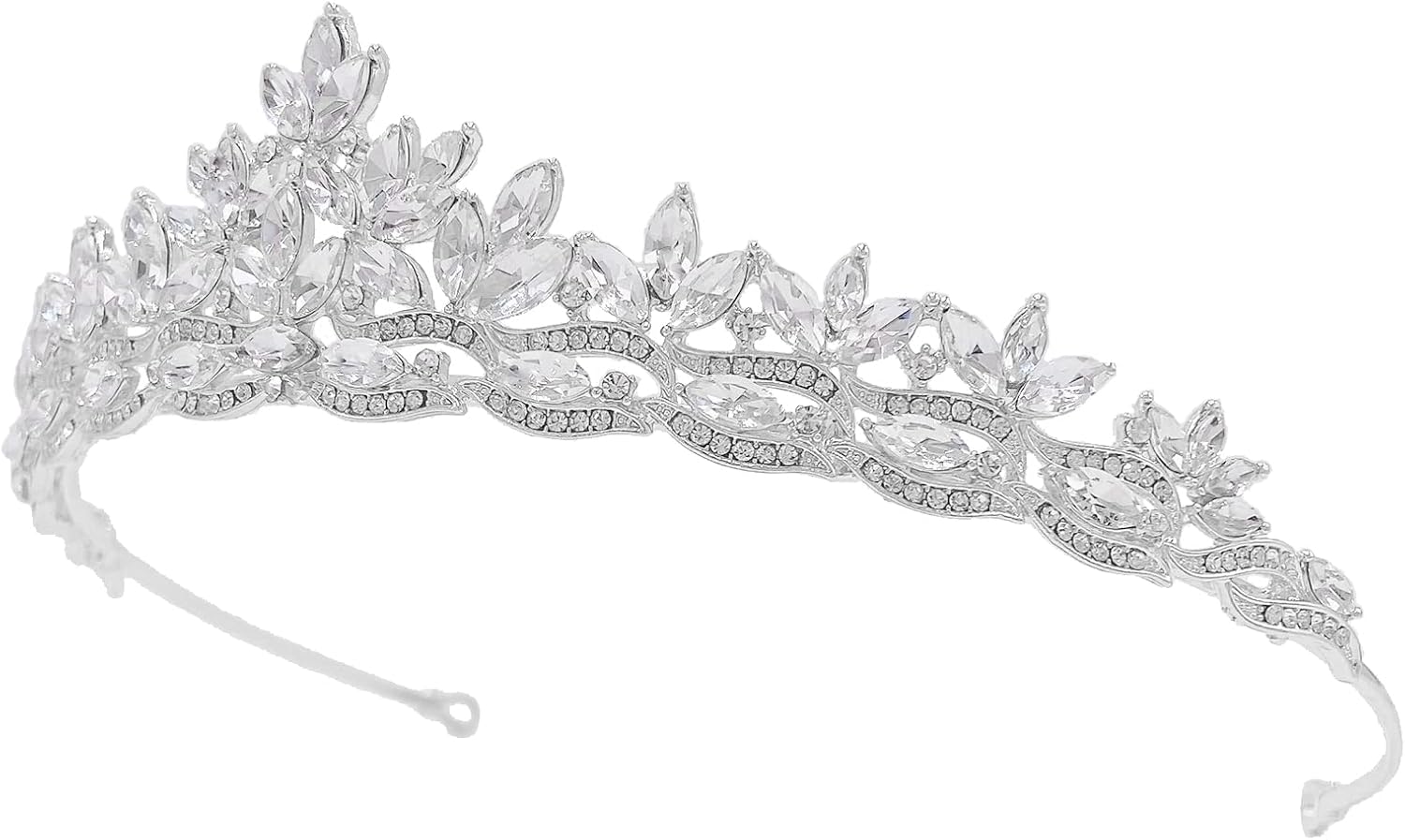 Tiara de boda para novias niñas de flores, diadema de tiara de princesa, corona de concurso