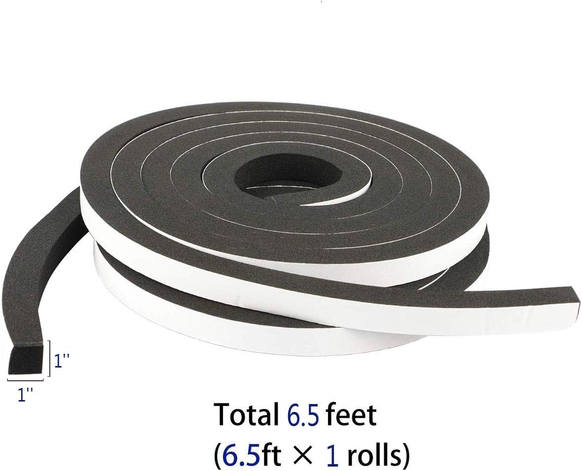 Cinta de espuma de alta densidad, cinta adhesiva negra de una cara para aire acondicionado, cinta de sellado para aire acondicionado, tiras CR tiras