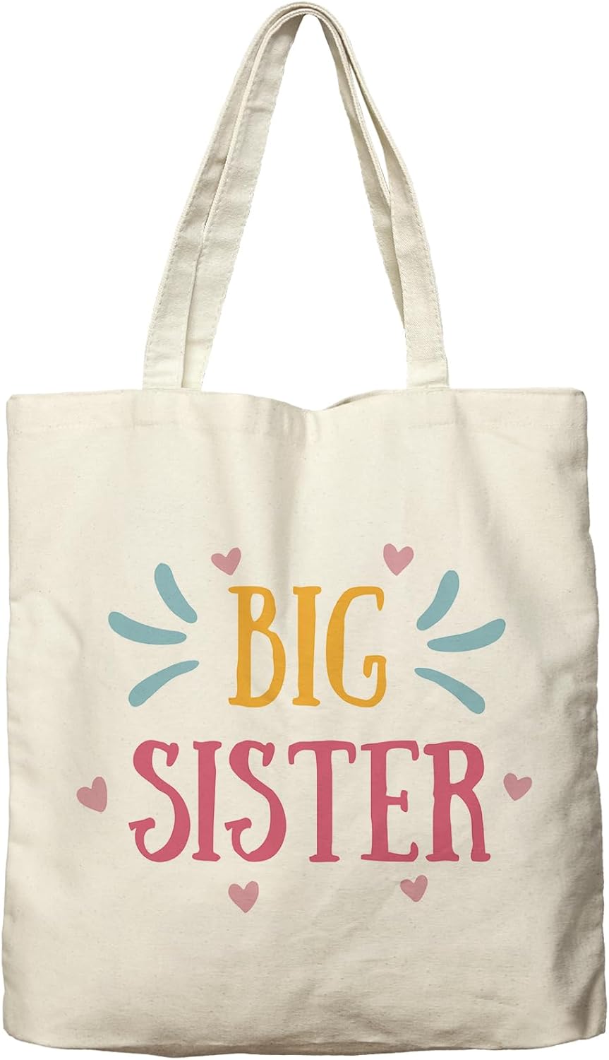 Bolsa de lona para hermana mayor para mujer, estética, bonita bolsa de compras para compras, bolsa de playa, regalos para mujeres, bolsa para