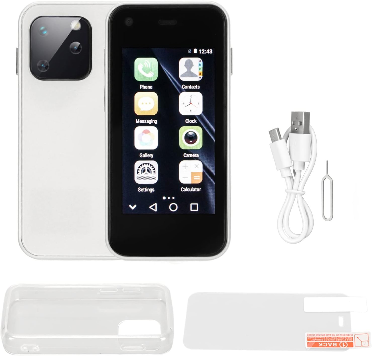 XS13 – Teléfono inteligente desbloqueado, pantalla HD de 2.5 pulgadas 3G, mini teléfono móvil para Android 6, Dual Sim, 1 GB8 GB, teléfono de