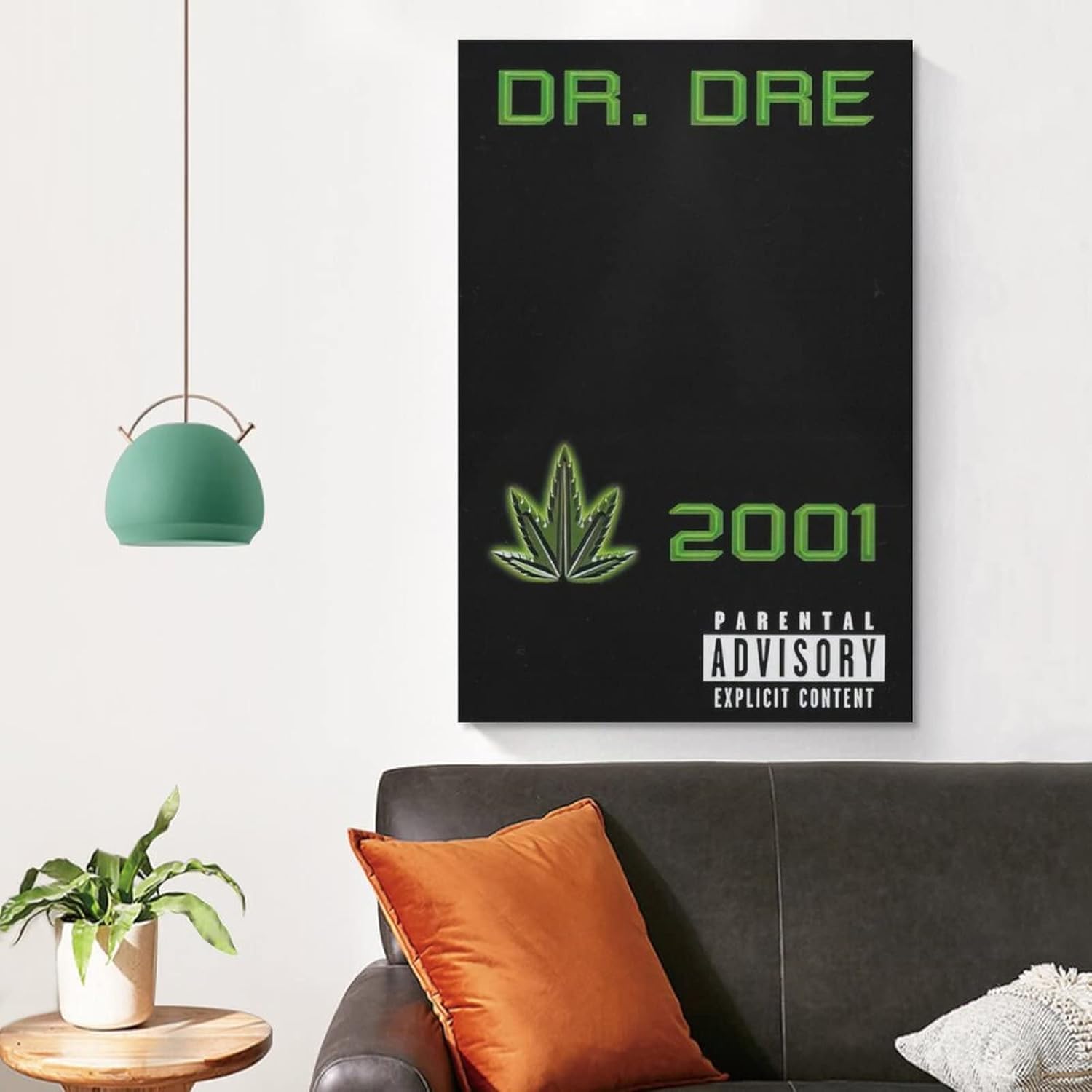 MALOOS Dr. Dre 2001 – Póster de lienzo decorativo para pared, pintura artística para sala de estar, dormitorio, regalo, sin marco, estilo sin marco,