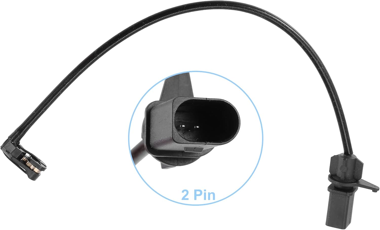 ACROPIX Sensor indicador de desgaste de pastillas de freno delantero apto para Audi A4 – Paquete de 2 negro