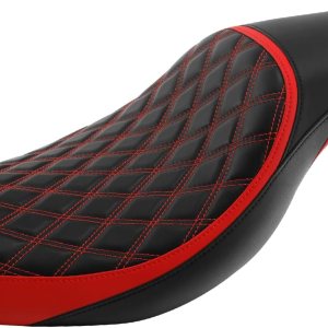 TCT-MOTORPARTS Asiento de pasajero negro de 2 plazas para Harley Dyna FXDL FXDB 2006-2017 TCT-MOTORPARTS Asiento de pasajero negro de 2 plazas para Harley Dyna FXDL FXDB 2006-2017