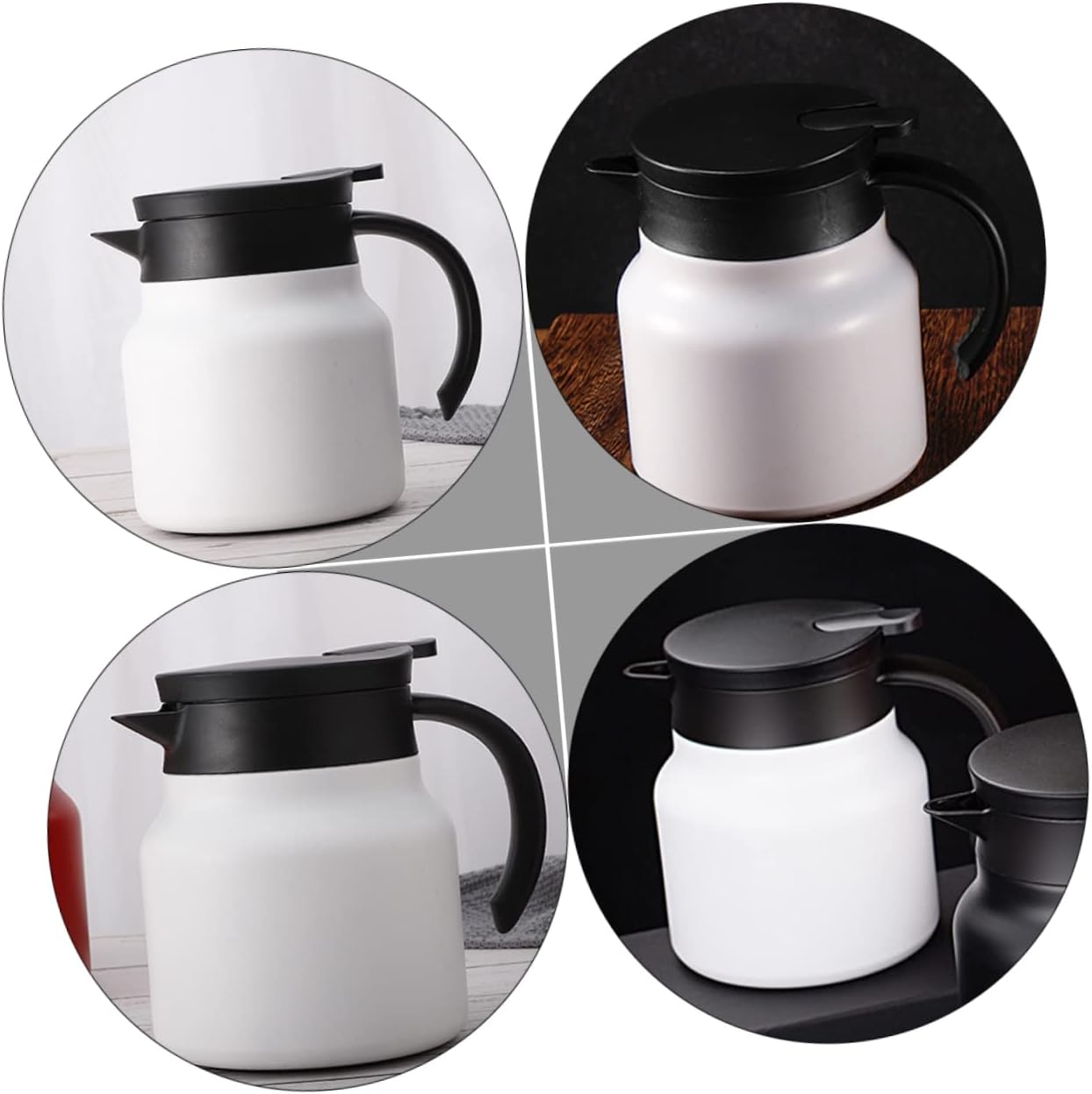 GOOHOCHY Olla de acero inoxidable Jarra de café al vacío Máquina de café turca Dispensador de café turco Cafetera eléctrica Hervidor de agua Oficina