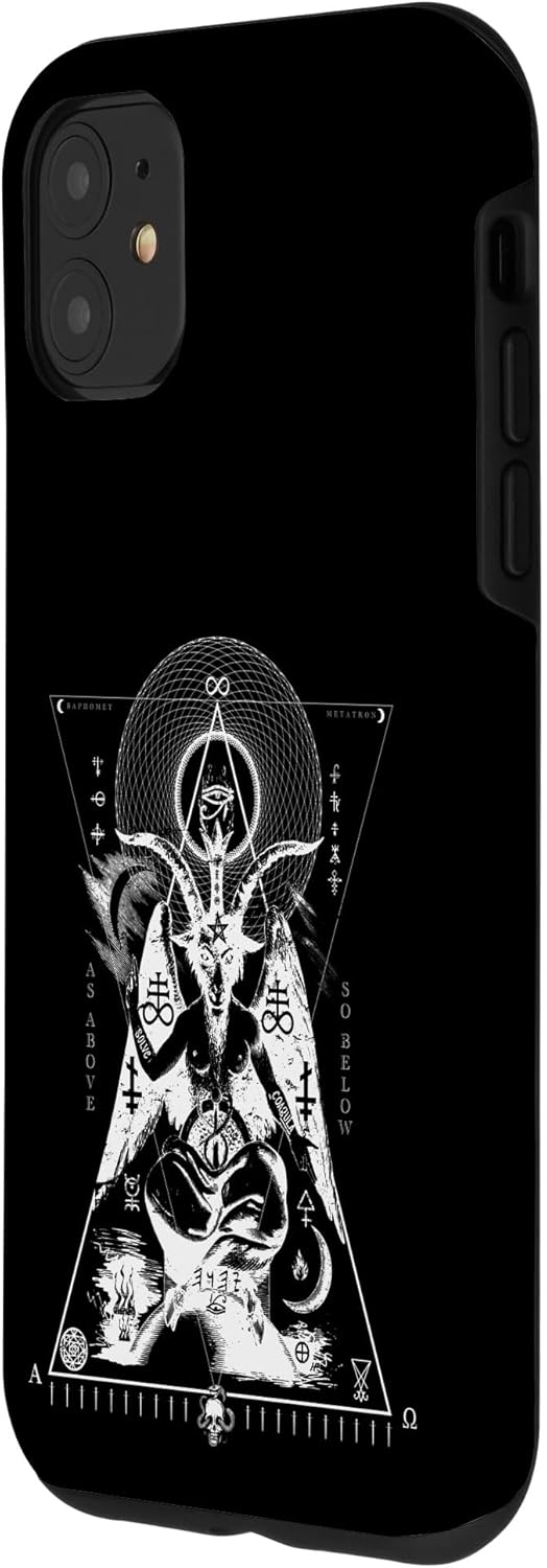 iPhone 11 BAPHOMET – Como arriba y abajo – Funda de geometría sagrada oculta