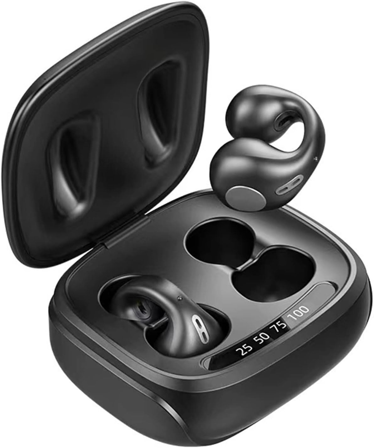Clips para los oídos, auriculares de conducción ósea para canales auditivos pequeños, auriculares abiertos Bluetooth con ganchos para los oídos,