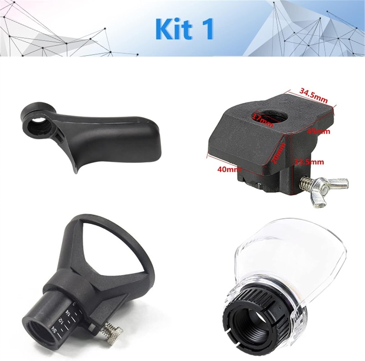 SEALFO Kit de 4 accesorios de herramientas rotativas, amoladora, lijadora, grabador, perfecto para lijar, grabado, pulido