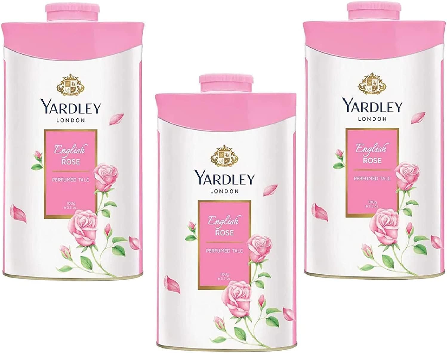 Yardley London – Fragancia floral fresca bloqueada en un polvo de talco perfumado fino y sedoso (Yardley London English Rose, paquete de 1 8.82 oz)