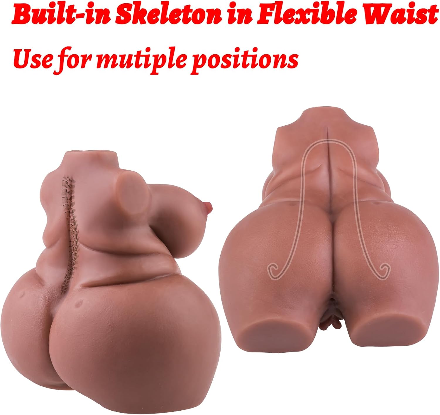 BBW – Muñeca sexual marrón masturbador de culo grande, muñeca sexual realista, torso pequeño, muñeca sexual con tetas, juguete de culo grande,