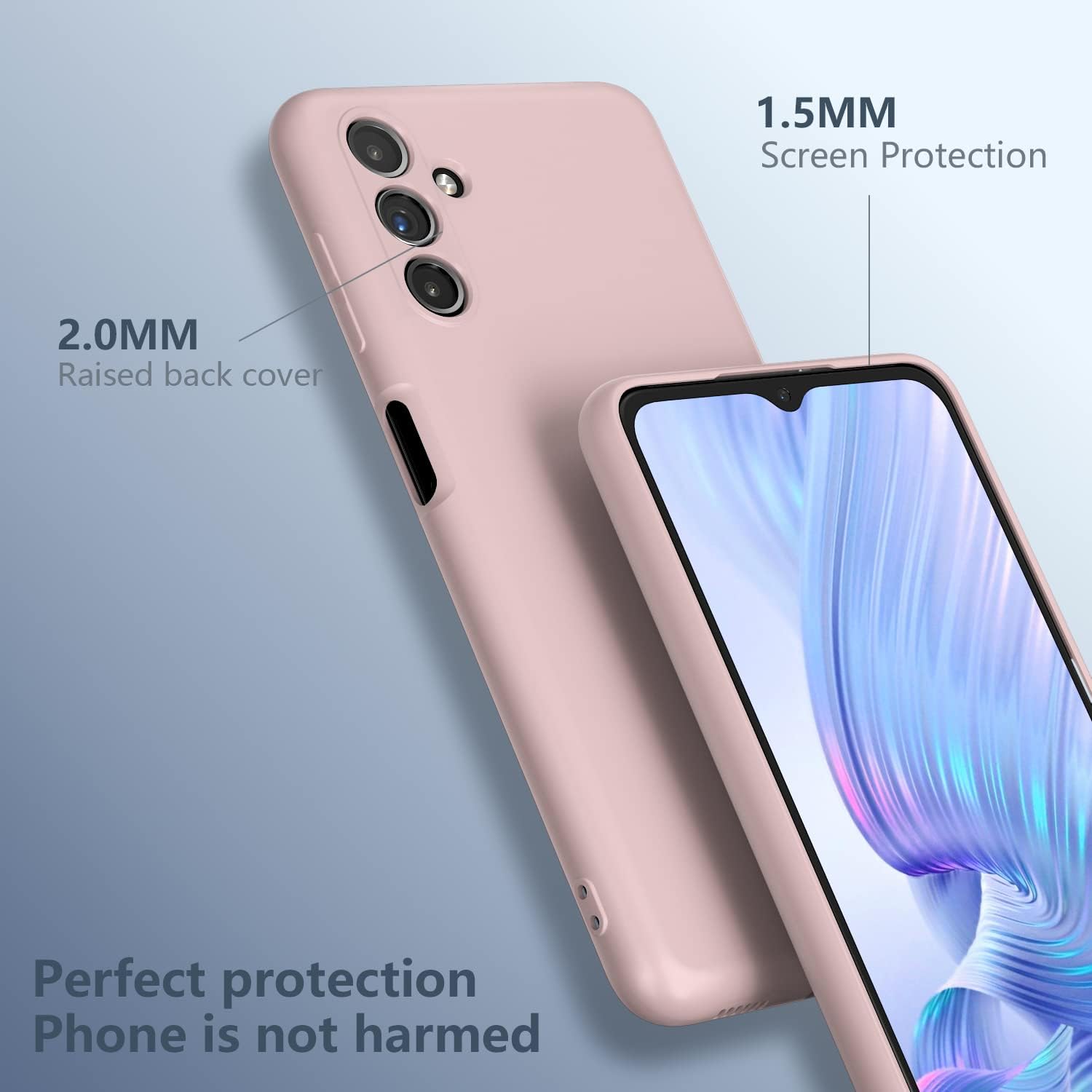 Boaixiaen Funda para Samsung Galaxy A13 5G, protección de cuerpo completo de TPU suave de silicona rosa para modelo de 6.5 pulgadas