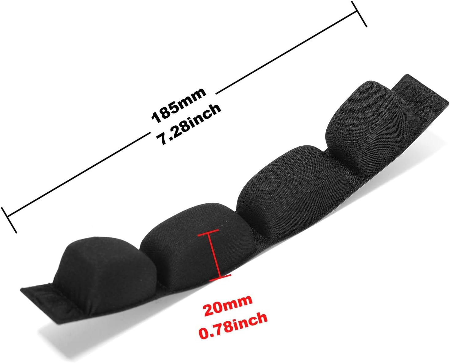 1 par de fundas de espuma de terciopelo negro para auriculares con 2 espuma acústica, 1 cojín para la cabeza