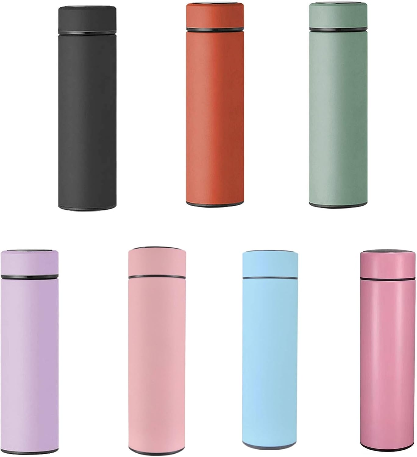 Smart Drinkware – Termo al vacío de acero inoxidable, termo digital con pantalla LED, temperatura inteligente, botella de agua (rosa)