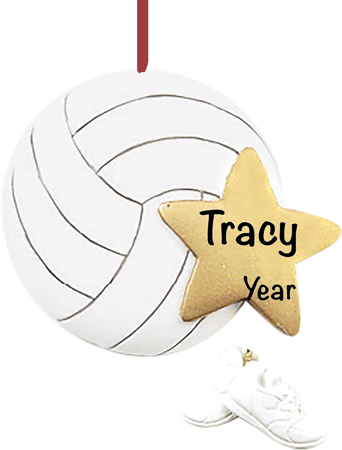 Adornos de Navidad personalizados de voleibol 2023  Personalización gratuita en 24 horas  Adorno de estrella de voleibol para niñas con nombre en