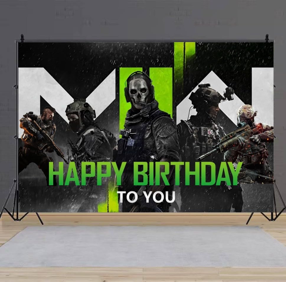 Decoración de cumpleaños con texto en inglés Game Call para decoración de cumpleaños (5 x 3 pies)