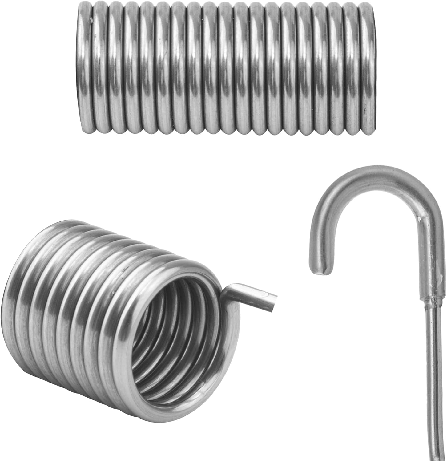 GNPADR GUPO 4-58 pulgadas (2 piezas) de acero inoxidable reclinable sofá silla mecanismo de resorte elástico reemplazo  cuello largo gancho estilo