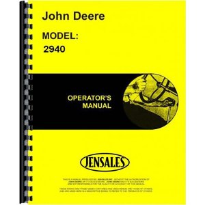 RAParts Nuevo Manual de Operadores de Tractor para John Deere 2940 RAParts Nuevo Manual de Operadores de Tractor para John Deere 2940