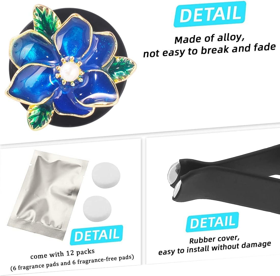 Clip de ventilación de aire acondicionado, 6 piezas de decoración de automóvil, clip de ambientador de coche, accesorios de decoración interior para
