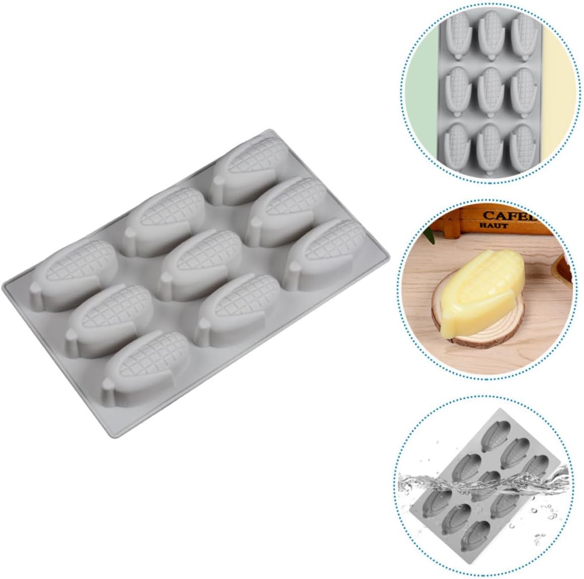 KICHOUSE Silicone Chocolate Mold Molde De Para Resina Cookie Mold Corn Candy Mold Silicone Mold Cute Silicone Candy Mold Candy Baking Mold Candy