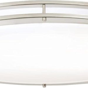 Westinghouse Lighting 6307800 – Lámpara de techo ovalada Energy Star de 32-12 pulgadas para interiores, acabado de níquel cepillado con pantalla Westinghouse Lighting 6307800 – Lámpara de techo ovalada Energy Star de 32-12 pulgadas para interiores, acabado de níquel cepillado con pantalla