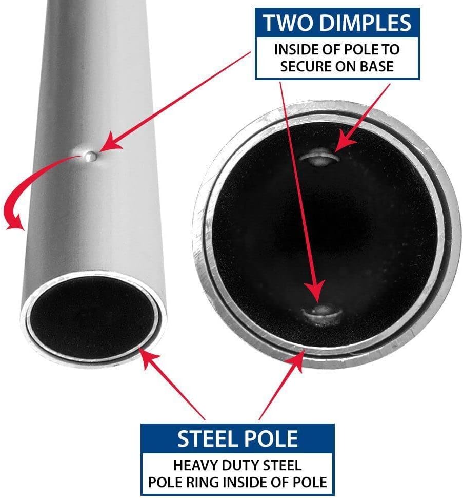 Premium Pickup & Delivery (Open) Windless Flag & 16′ Flagpole KitGround