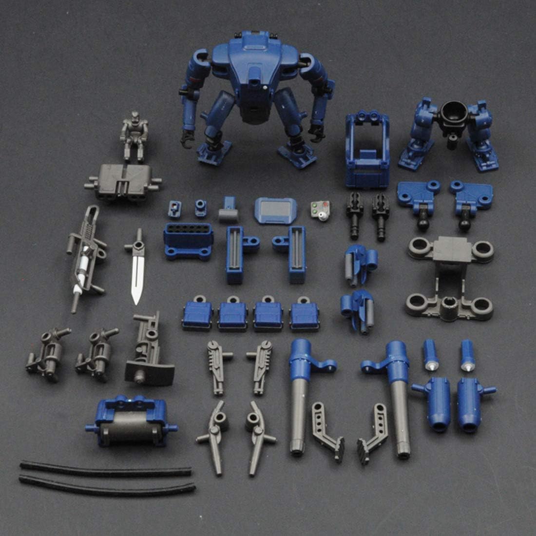 Scakbyer Mech – Kit de construcción de figuras de acción, 3.1 in, escala 160, robot de asalto, modelo MM001, azul océano