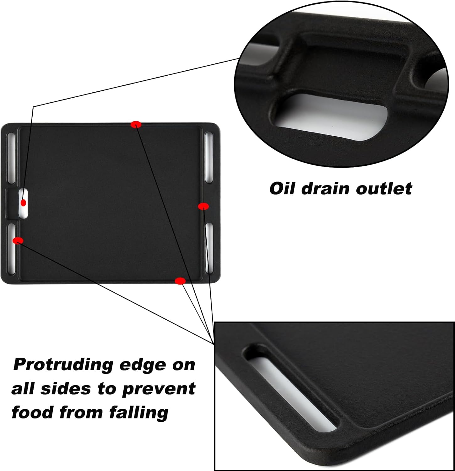 BAC460 Piezas de repuesto de plancha para Traeger Ranger TFT18KLD Scout Pellet TFT18PLDO Plancha de hierro fundido Plancha plana Pellet Grill