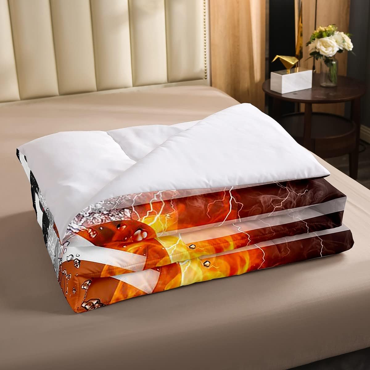 Juego de ropa de cama con bandera estadounidense, juego de edredón de camuflaje para niños, adolescentes, hombres jóvenes, edredón de plumón de