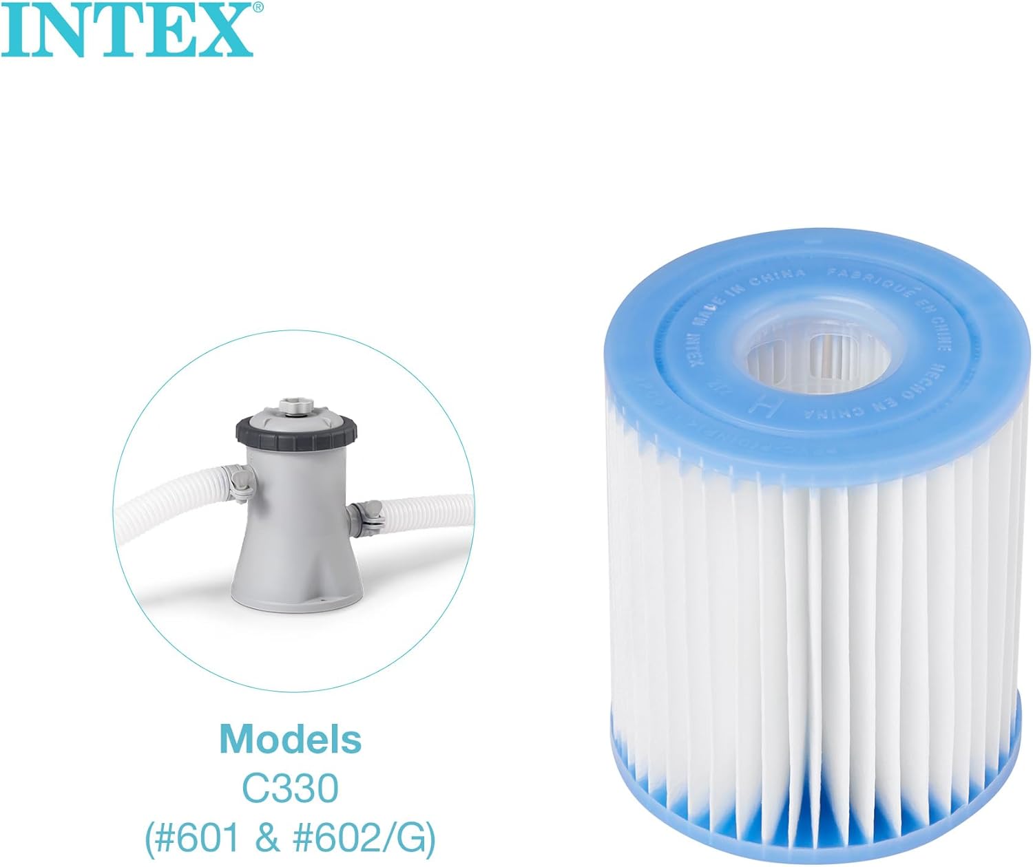 Intex 29007E Repuesto de cartucho H para filtro de alberca, 6unidades