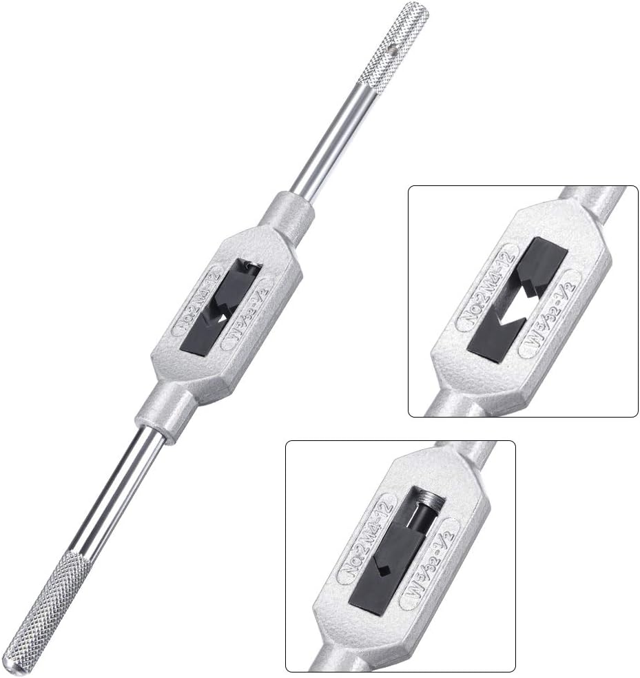 uxcell Mango de llave de grifo ajustable, M4-M12 (Mértico)532 a 12 pulgadas (UNCUNF), cromado