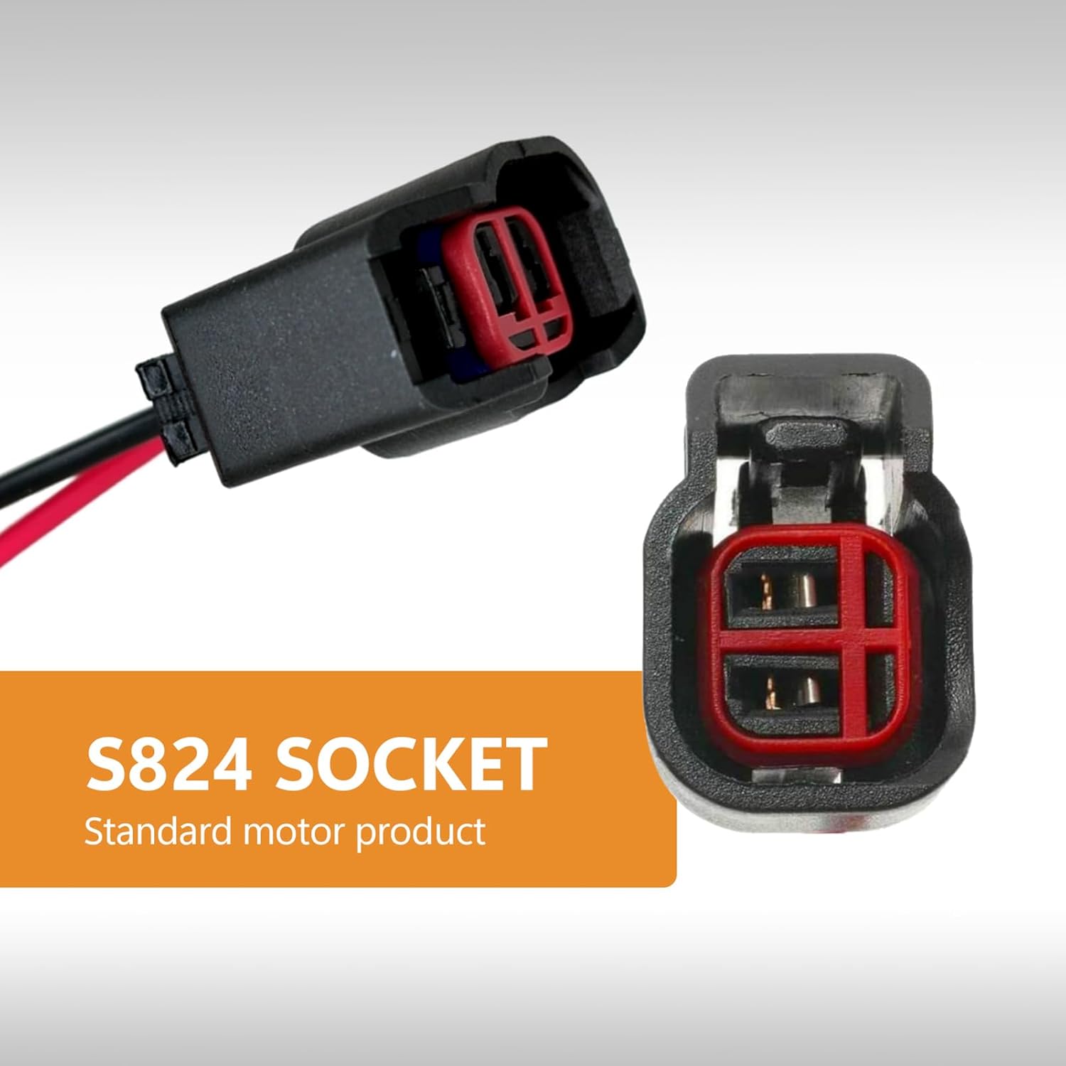 Miytsya 2 conectores de inyector de combustible para automóvil, EV6 EV14 conector de repuesto de enchufe de arnés de motor, enchufe de cable de