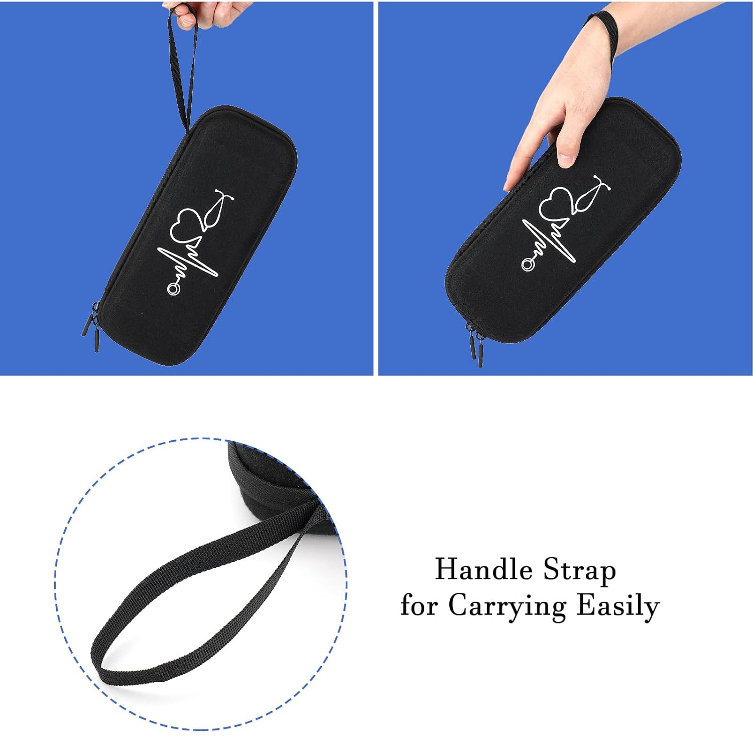 Funda para estetoscopio 3M Littmann Classic III, bolsa para estetoscopio para ligero II S.E, cardiología IV, espacio adicional para accesorios de
