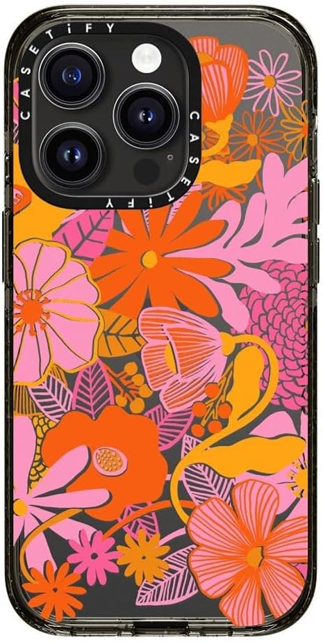 CASETiFY Impact – Funda para iPhone 15 Pro 4 veces probada contra caídas de grado militar, protección contra caídas de 8.2 pies  Estampado de flores