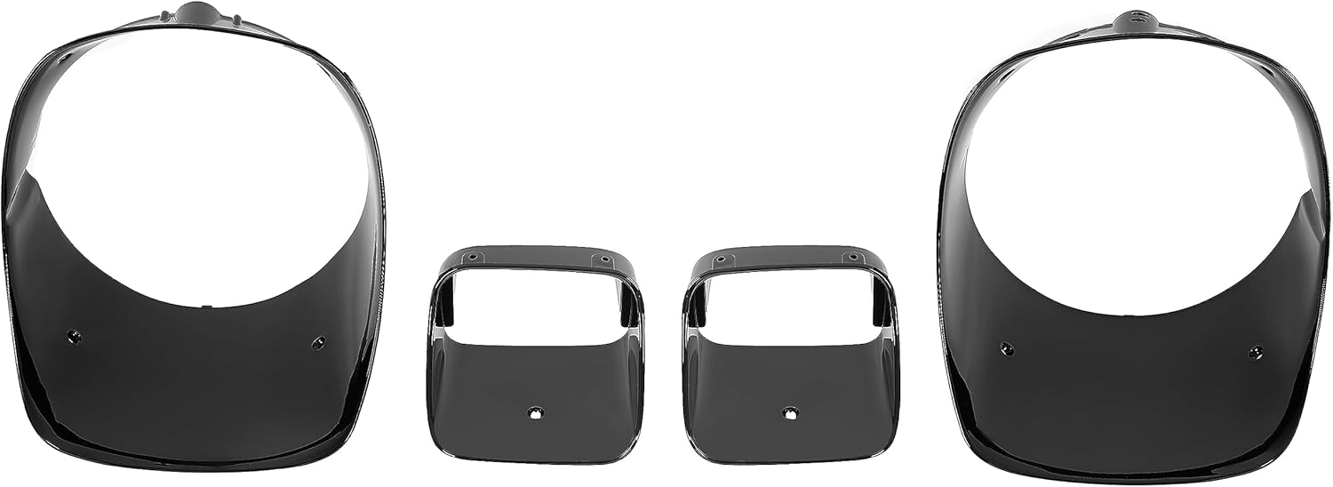 HECASA Bisel para faros delanteros+bisel de luz de parque compatible con Chevy Chevrolet Camaro Z28 1978-1981 Luces de posición laterales de