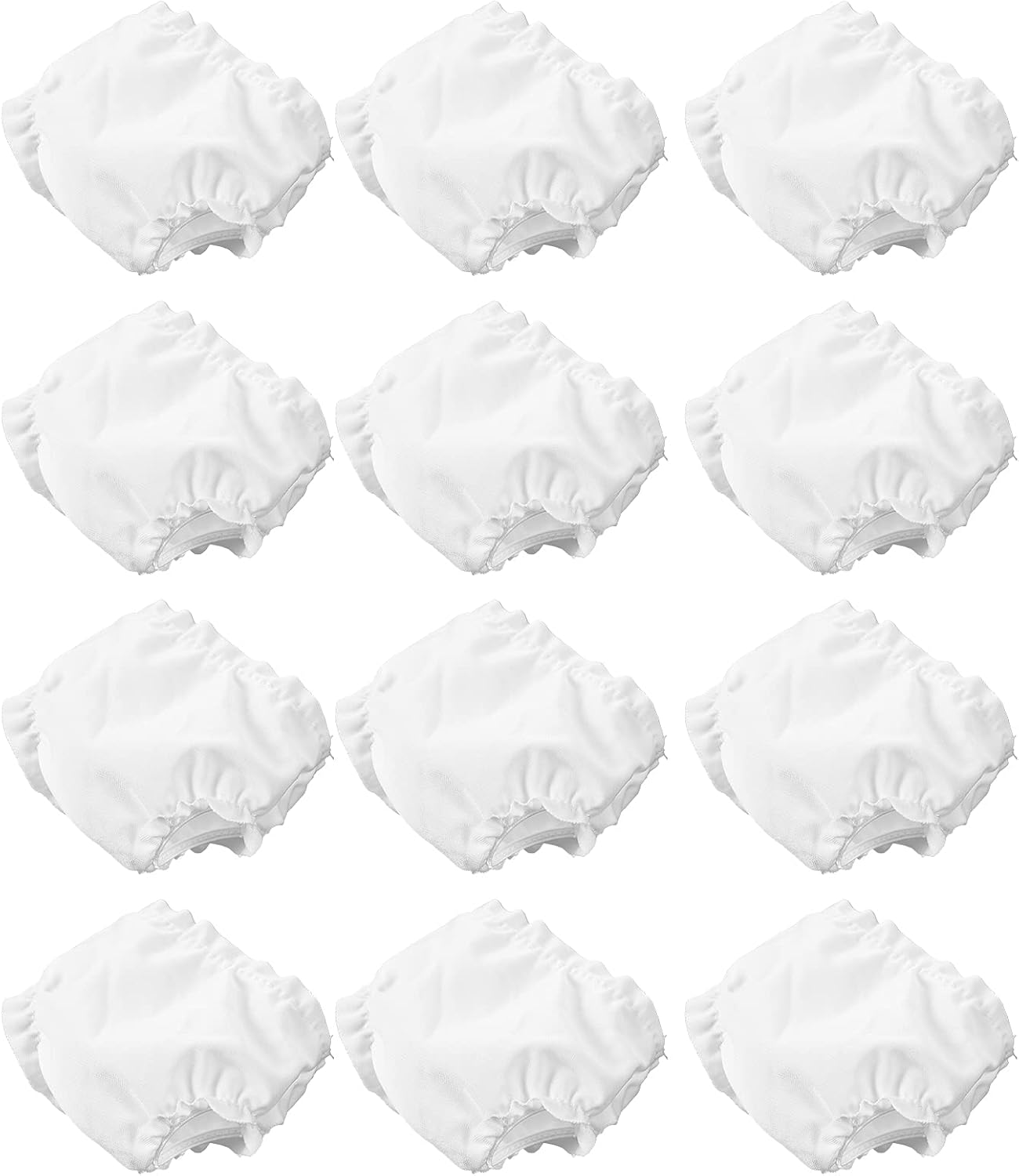 12 pañales para bebé, ropa interior de muñeca americana, ropa interior de muñeca, accesorios para juegos de simulación, color blanco (2.8 x 2.8 x